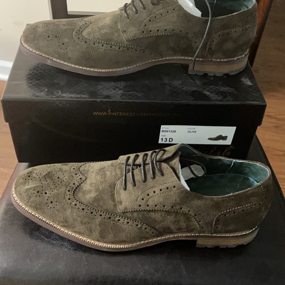 Todd Welsh Suede Olive Oxford main image 10